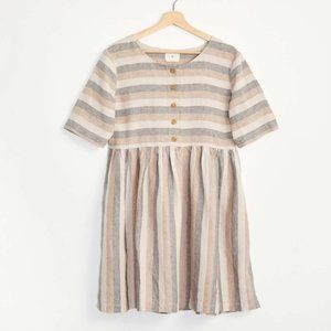 Lou & Grey Striped Linen Babydoll Dress